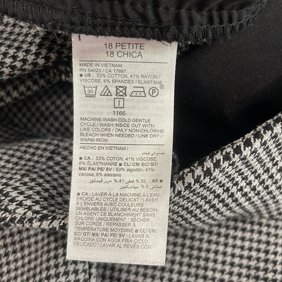 Old Navy Hi-Rise Pixie Skinny Houndstooth Dress Pants SecretSmooth Pockets 18P - Picture 8 of 10